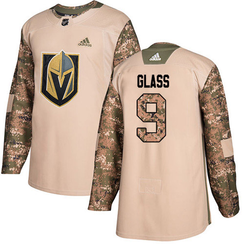 Adidas Golden Knights #9 Cody Glass Camo Authentic 2017 Veterans Day Stitched Youth NHL Jersey